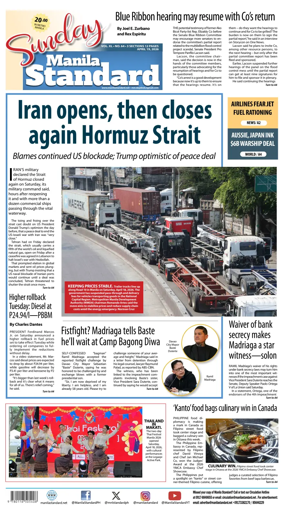 Cover of Manila Standard