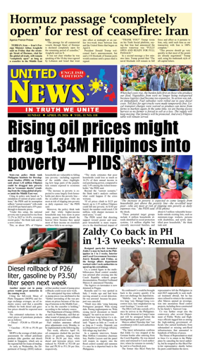 Cover of United News - English Edition
