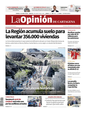 Cover of La Opinion de Murcia (Cartagena)