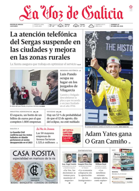 Cover of La Voz de Galicia (Arousa)