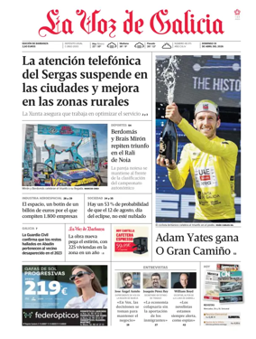 Cover of La Voz de Galicia (Barbanza)