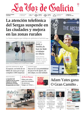 Cover of La Voz de Galicia (Ourense)