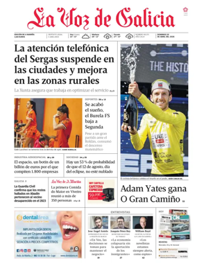 Cover of La Voz de Galicia (Viveiro)