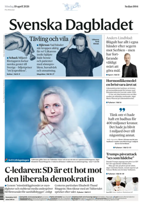 Cover of Svenska Dagbladet