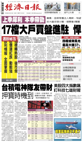 Cover of Economic Daily News (Taiwan)