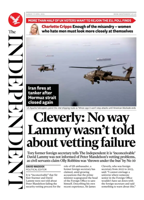 Cover of The Independent