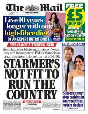 Cover of The Mail on Sunday