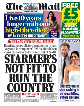 Cover of The Scottish Mail on Sunday
