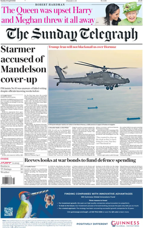 Cover of The Sunday Telegraph