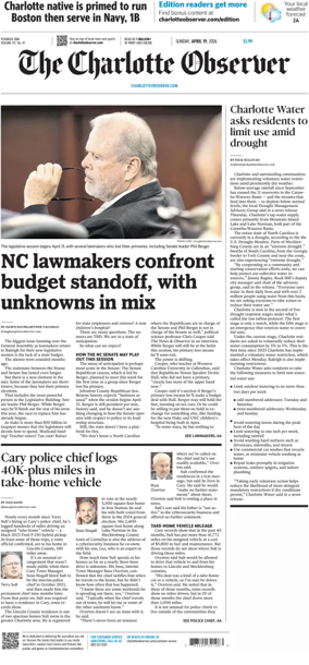 Cover of The Charlotte Observer (Sunday)