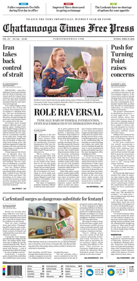 Cover of Chattanooga Times Free Press