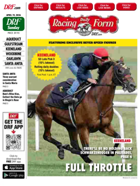 Cover of Daily Racing Form National Digital Edition