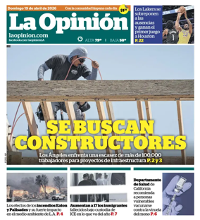Cover of La Opinion