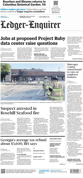 Cover of Ledger-Enquirer (Sunday)
