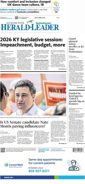 Cover of Lexington Herald-Leader (Sunday)
