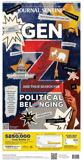 Cover of Milwaukee Journal Sentinel