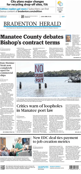 Cover of The Bradenton Herald (Sunday)