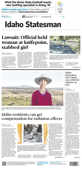Cover of The Idaho Statesman (Sunday)