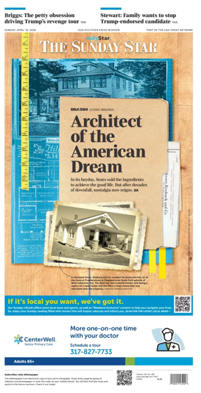 Cover of The Indianapolis Star