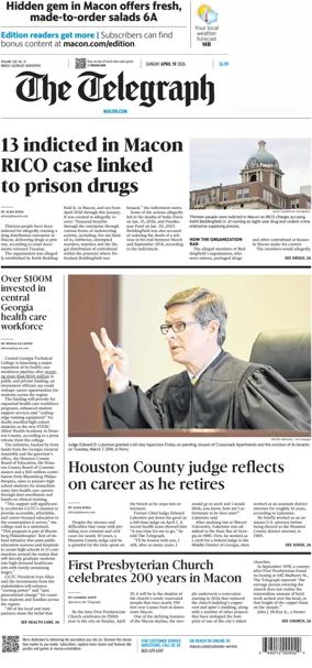 Cover of The Telegraph (Macon) (Sunday)