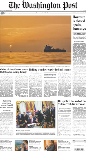 Cover of The Washington Post Sunday