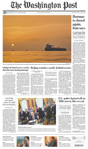 Cover of Washington Post Sunday