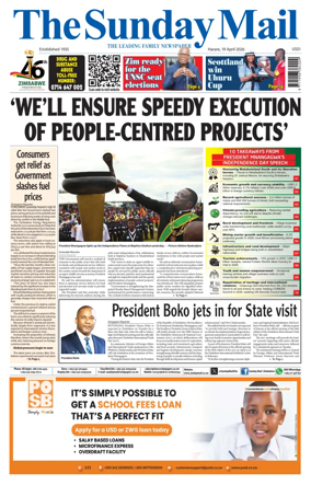 Cover of The Sunday Mail (Zimbabwe)