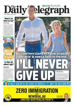 Cover of The Daily Telegraph (Sydney)