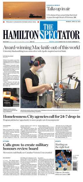 Cover of The Hamilton Spectator