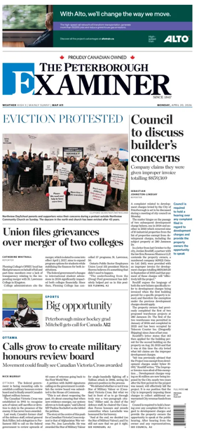 Cover of The Peterborough Examiner