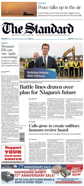 Cover of The Standard (St. Catharines)