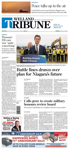 Cover of The Welland Tribune