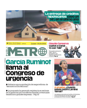 Cover of Publimetro Chile