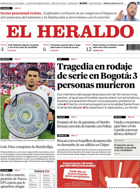 Cover of El Heraldo (Colombia)