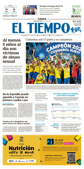 Cover of El Tiempo (Bogota)