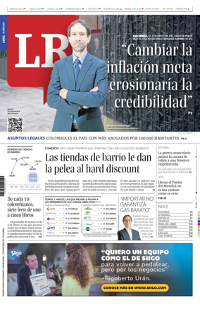 Cover of La Republica (Colombia)
