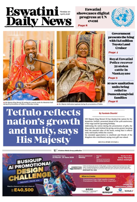 Cover of Eswatini Daily News