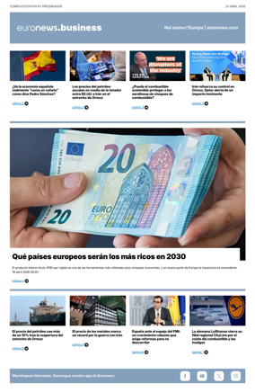 Cover of Euronews Business (Spanish) Compiled Edition