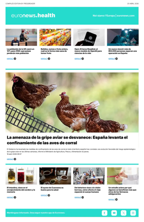 Cover of Euronews Health (Spanish) Compiled Edition