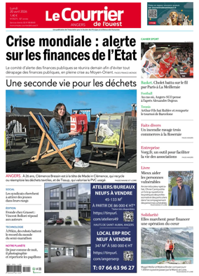 Cover of Le Courrier de l’Ouest (Angers)