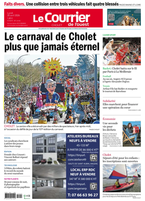 Cover of Le Courrier de l’Ouest (Cholet)