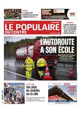 Cover of Le Populaire du Centre (Haute-Vienne)