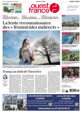 Cover of Ouest France (Angers / Segre)