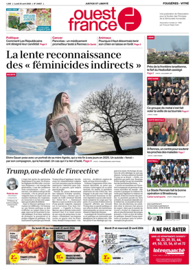 Cover of Ouest-France (Fougeres Vitre)