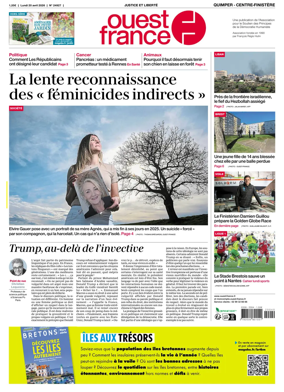 Cover of Ouest-France (Quimper Centre-Finistere)