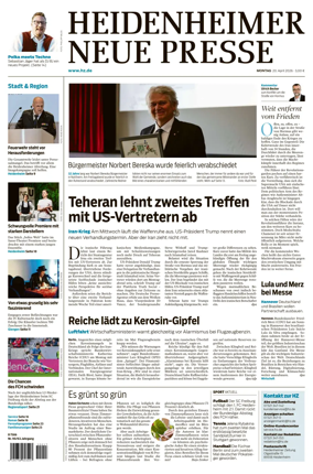 Cover of Heidenheimer Neue Presse