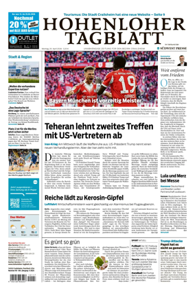 Cover of Hohenloher Tagblatt