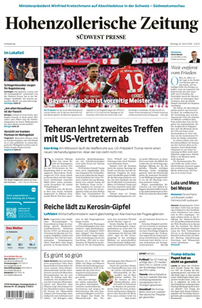 Cover of Hohenzollerische Zeitung