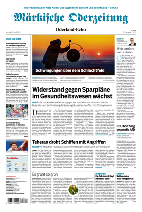 Cover of Markische Oderzeitung Oderland-Echo