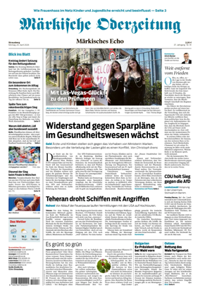 Cover of Markische Oderzeitung Strausberg